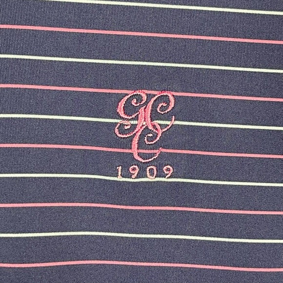 Peter Miller Polo Shirt Adult Large Blue Striped Golf Preppy Summer Comfort Mens - Picture 4 of 11